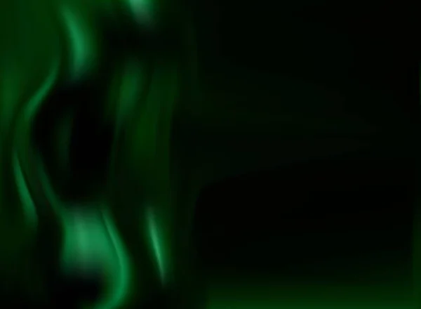 Hedvábný smaragdový závěs na tapetu. Zelené přírodní pozadí s měkkými záhyby — Stockový vektor