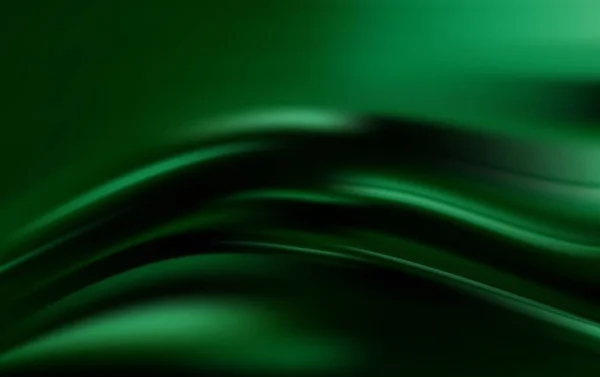 Funda de seda esmeralda para papel pintado. Fondo natural verde con pliegues suaves — Vector de stock