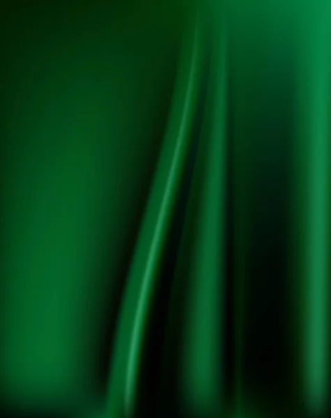 壁纸的丝绸翡翠窗帘。 有柔软褶皱的绿色自然背景 — 图库矢量图片
