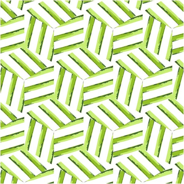 概要緑の幾何学的ばねの背景。エレガントな背景緑の線 — ストックベクタ
