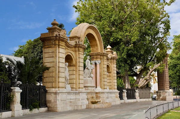 Historische Gebouwen Monumenten Van Sevilla Spanje Architectonische Details Stenen Gevel — Stockfoto