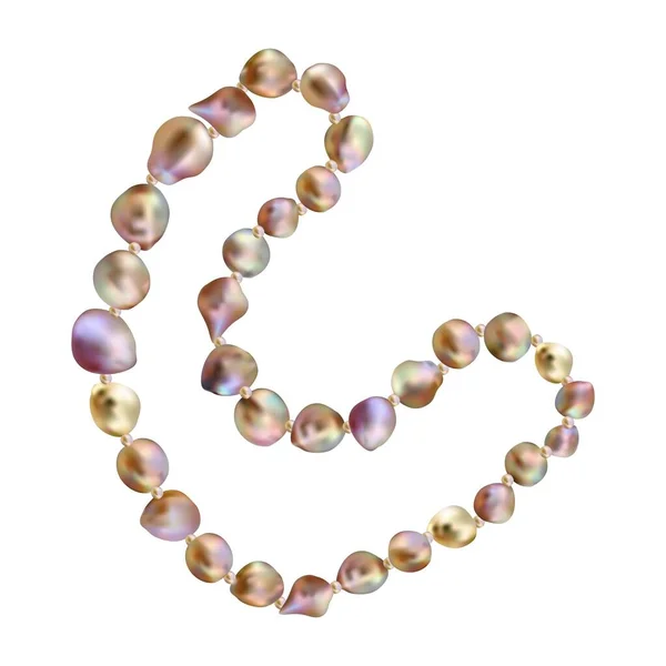 Kvinnor smycken med barock pärlor är en symbol för skönhet och konst. Pärlor är den bästa gåvan. — Stock vektor