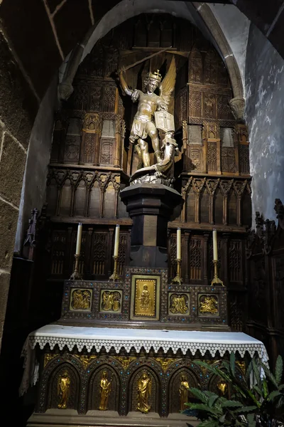 Mont Saint Michel, Francia - 8 de septiembre de 2016: El interior de t — Foto de Stock