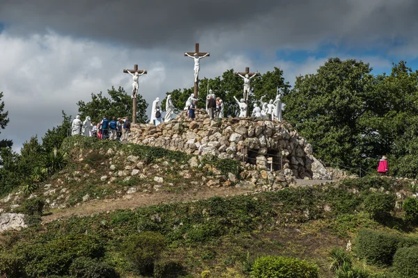 Pontchateau, França - 11 de setembro de 2016: Caminho da Cruz e — Fotografia de Stock