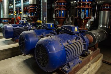 çeşitli su pompaları elektrik motorları ile