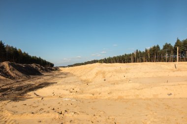 toprak işleri için otoyol inşaatı