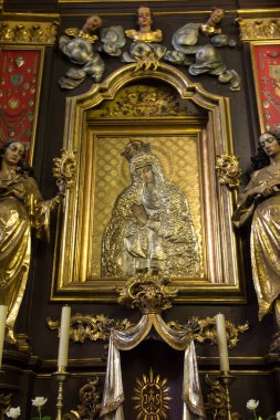 Krakow, Polonya - 2 Ekim 2016, Mary ile bir taç, görüntü o