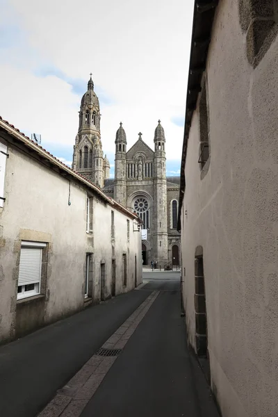 De basiliek van St. Louis van Montfort in Saint-Laurent-sur-Sevre — Stockfoto