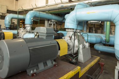 çeşitli su pompaları elektrik motorları ile