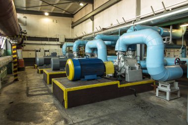 çeşitli su pompaları elektrik motorları ile