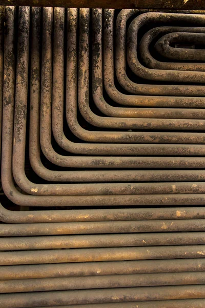 Old, dirty and rusty pipes from the boiler water — Stock Photo, Image