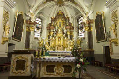 Mount St. Anna, Polonya, 4 Şubat 2017: bazilika içinde
