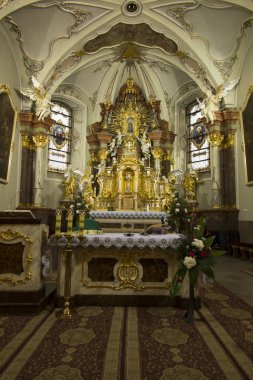 Mount St. Anna, Polonya, 4 Şubat 2017: bazilika içinde