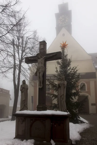 Hora St. Anna Basilica františkánský klášter a Internetu — Stock fotografie