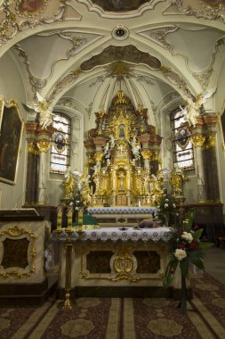 Mount St. Anna, Polonya, 4 Şubat 2017: bazilika içinde