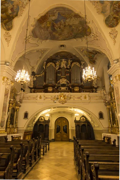 Mount St. Anna, Polsko, 4. února 2017: uvnitř baziliky — Stock fotografie