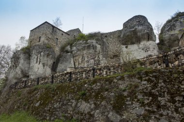 Morsko, Polonya - 03 Mayıs 2017: Castle Bakowiec - kalıntıları 