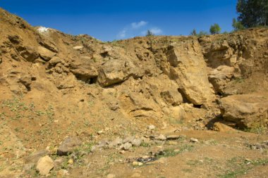 Eski bir taş ocağı Dolomit kaya