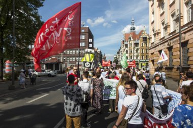 Gliwice, Polonya, 11 Haziran 2017: Mart hayat ve aile, Gliwice sokaklarında tarafından İsa için Mart için