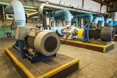 çeşitli su pompaları elektrik motorları ile