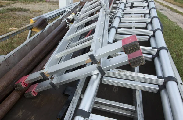 Construction ladders prepared for transport — Stock Photo, Image
