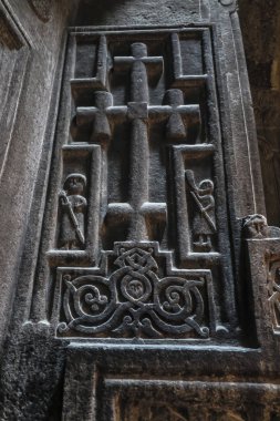 Geghard, Ermenistan - 16 Eylül 2017: İç Geghard m