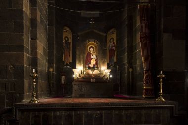 Etchmiadzin, Ermenistan, 17 Eylül 2017: Saint Hrip iç