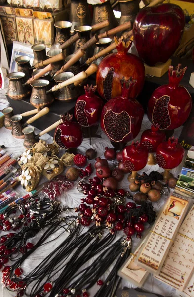 Souvenirs from Armenia with pomegranate motif — Stock Photo, Image