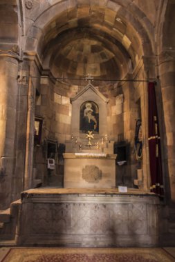 Noravank Manastırı, Ermenistan - 18 Eylül 2017: İnci içinin