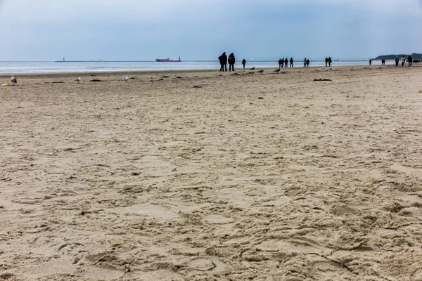 Beach in Swinoujscie in late autumn — Stock Photo, Image