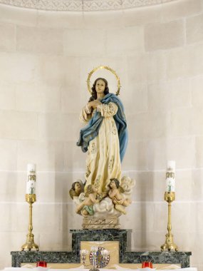 Nazareth, İsrail St Joseph Kilisesi Tanrı'nın annesi Meryem heykeli Nazaret, İsrail, 8 Temmuz