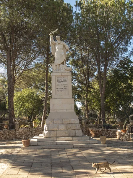 Estátua do profeta Elias no Monte Caramelo , — Fotografia de Stock