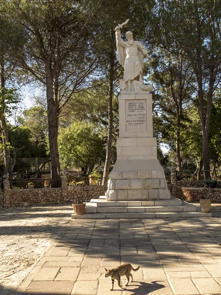 Statue of the prophet Elijah on Mount Caramel, — Stock Photo, Image