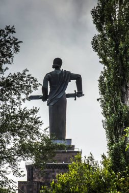 Ermenistan Ermeni heykeli ya da zafer Parkı 'nda Mayr Hayastan, Erivan şehri, Ermenistan.
