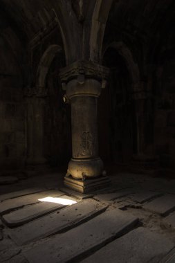 Sanahin, Ermenistan, 20 Eylül 2017: Ortaçağ mezar taşları