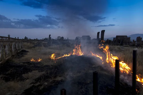 Historical cemetery of Noratus in Armenia, near the Lake Sevan — Stock Photo, Image