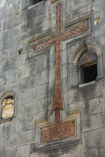 Sanahin Monastery in Armenia, Fragments of old historic walls wi — Stock Photo, Image