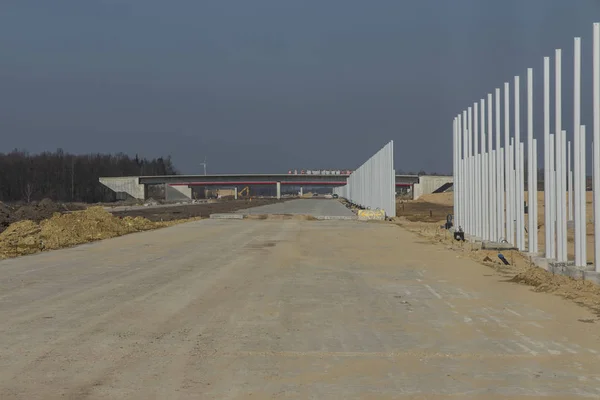 修建 A1 高速公路在波兰 — 图库照片