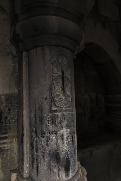 Antica croce nel monastero di Haghpat — Foto Stock