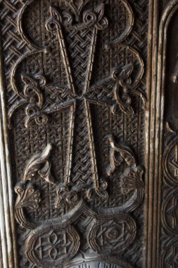 Manastır kompleksi Sevanavank 'ta süs kapısı parçası 