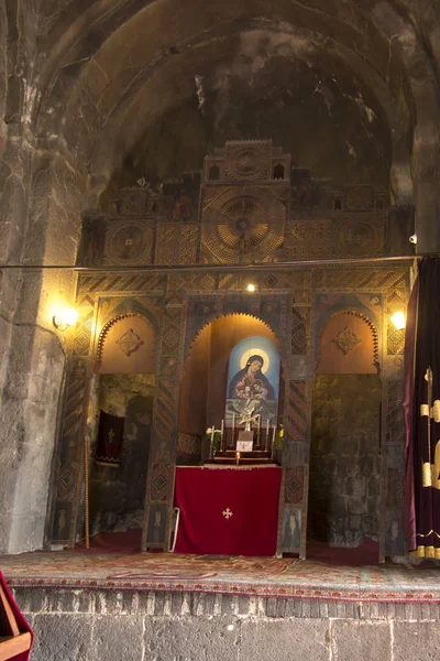 O interior da igreja no complexo do mosteiro Sevanavank l — Fotografia de Stock