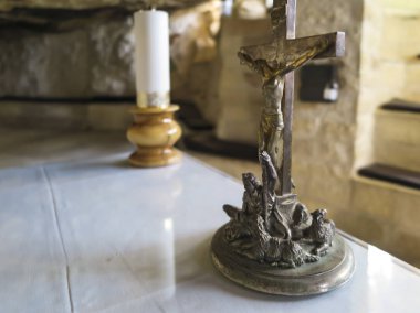 Bethlehem, İsrail, 12 Temmuz 2015: Pastors Grotto Bethlehem, bir