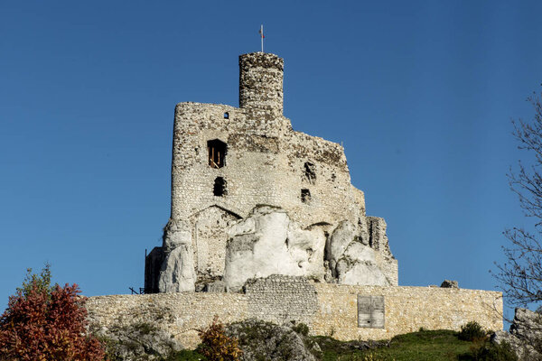 Ruins of Castle in Mirow village, one of the medieval castles ca