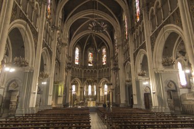 Lourdes, Fransa, 24 Haziran 2019: I Bazilikasının İçi