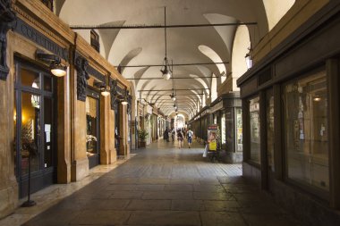 Torino, Piedmont, Italya. 27 Haziran 2019: ünlü pasajlar