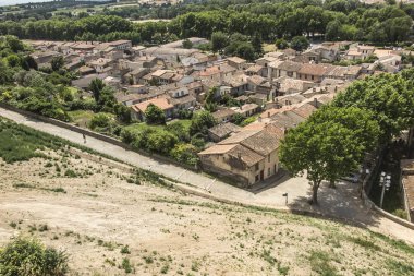 Carcasson 'ın güçlendirilmiş kalesi Unesco' nun dünya mirası.,