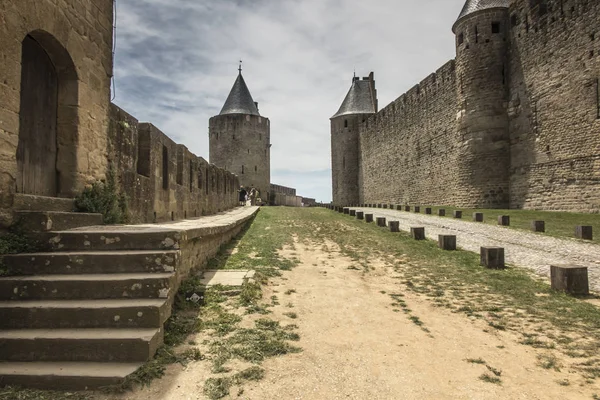 El castillo fortificado de Carcasson es Patrimonio de la Humanidad por la UNESCO , — Foto de Stock