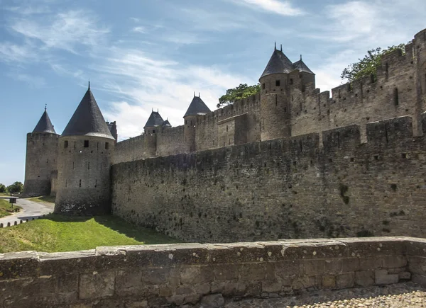 El castillo fortificado de Carcasson es Patrimonio de la Humanidad por la UNESCO — Foto de Stock