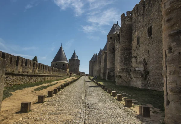El castillo fortificado de Carcasson es Patrimonio de la Humanidad por la UNESCO — Foto de Stock