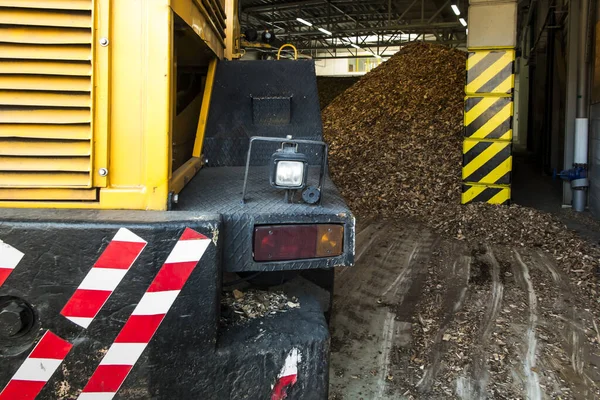 Wood chips lying on the heap — Stock Photo, Image